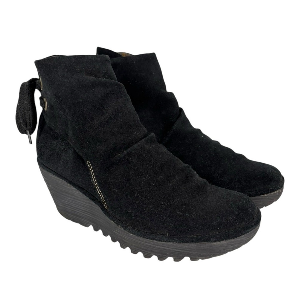 Fly London Yama Suede Ankle Boots Womens Size 39 (8 US) Lagenlook Modern - Picture 3 of 11